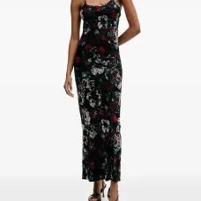 Макси-платье с цветочным принтом