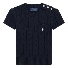 Футболка с короткими рукавами и фактурной вязкой косами