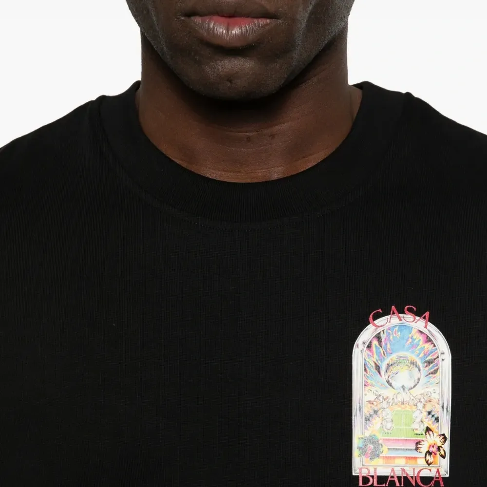 Футболка с графическим принтом "Теннисный пейзаж"