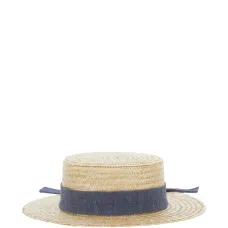 Соломенная шляпа с лентой