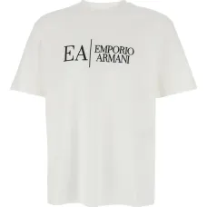 Футболка с вышитым логотипом и круглым вырезом