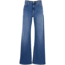 Джинсы из денима с пятью карманами