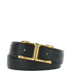 Кожаный ремень с пряжкой с логотипом