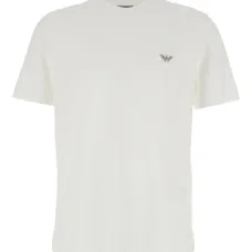 Футболка с вышитым логотипом и круглым вырезом