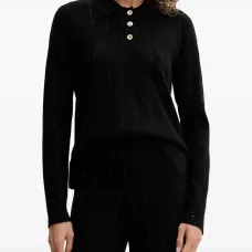 Полосатый свитер на пуговицах