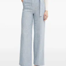 Полосатые брюки с поясом