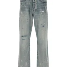 Джинсы с принтом в виде мазков краски P011 Джинсы с принтом в виде мазков краски P011