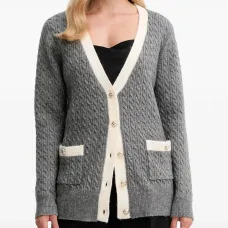 Кардиган на пуговицах с V-образным вырезом