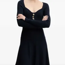 Мини-платье с вырезом «сердечко»