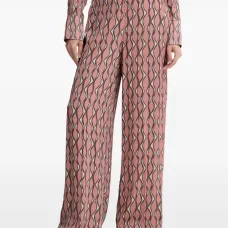 Брюки широкого кроя с узором
