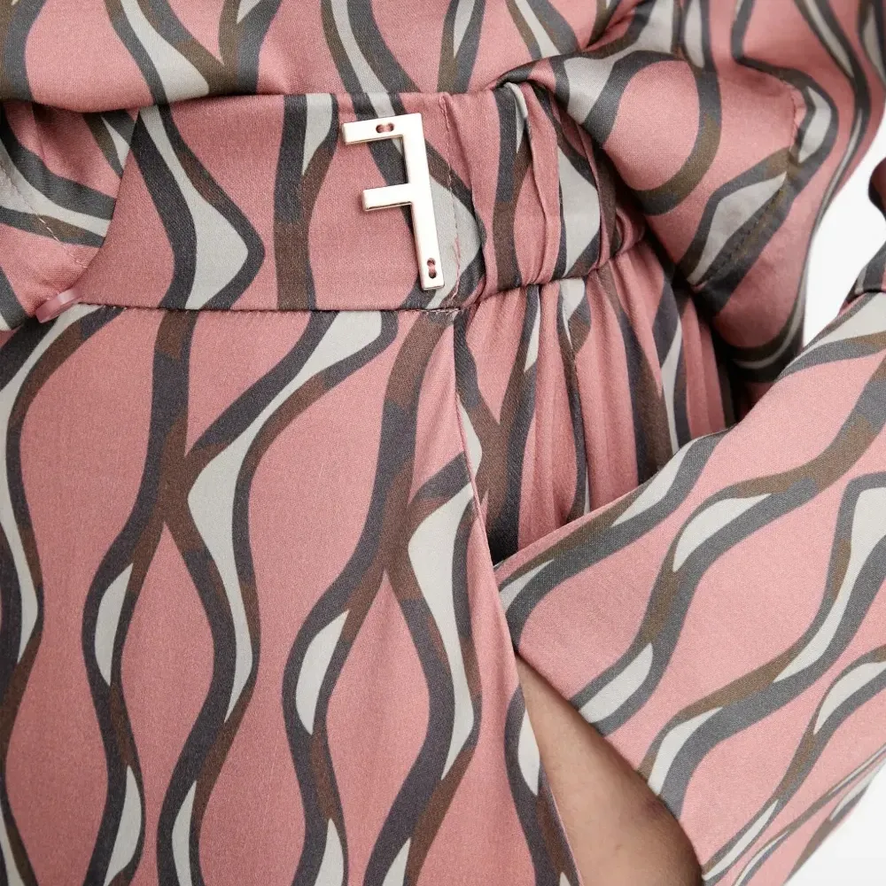 Брюки широкого кроя с узором