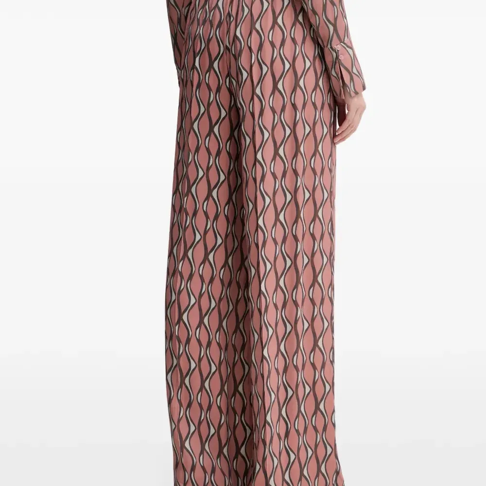 Брюки широкого кроя с узором