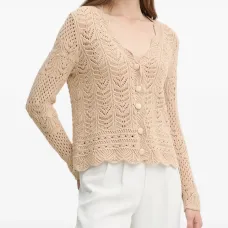 Кардиган на пуговицах с зубчатым краем