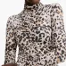 Блузка с анималистичным принтом и сборками