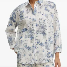 Рубашка с цветочным принтом Рубашка с цветочным принтом