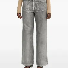 Потертые широкие брюки