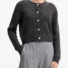 Кардиган с бисерной отделкой