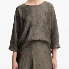 Плиссированный топ с геометрическим узором Плиссированный топ с геометрическим узором