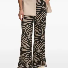 Брюки с абстрактным принтом и разрезами Брюки с абстрактным принтом и разрезами