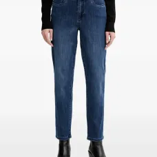 Джинсы из денима с фурнитурой серебристого оттенка Джинсы из денима с фурнитурой серебристого оттенка