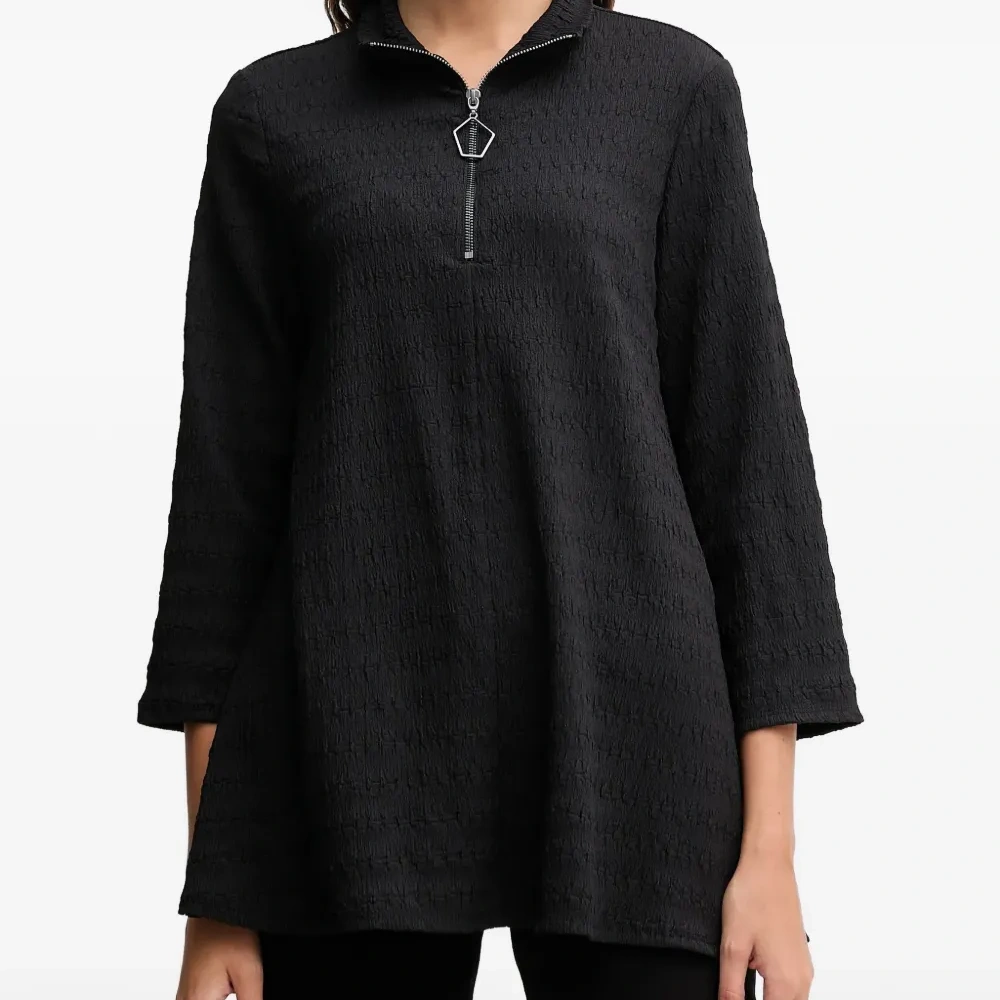 Текстурированный топ на молнии