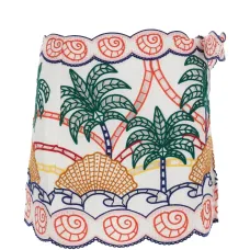 Мини-юбка из хлопка в стиле ришелье