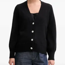 Кардиган с цветочными деталями