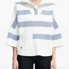 Полосатый свитер на молнии Полосатый свитер на молнии