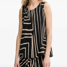 Топ без рукавов с геометрическим узором