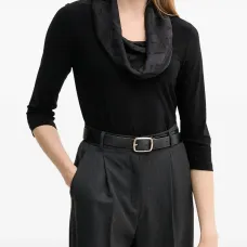 Топ с воротником-качелью