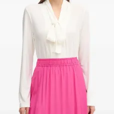 Блузка с длинными рукавами и галстуком-воротником