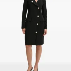 Платье миди с V-образным вырезом и пуговицами Платье миди с V-образным вырезом и пуговицами