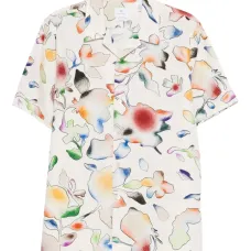 Рубашка с короткими рукавами и цветочным принтом