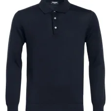 Трикотажное поло на трех пуговицах