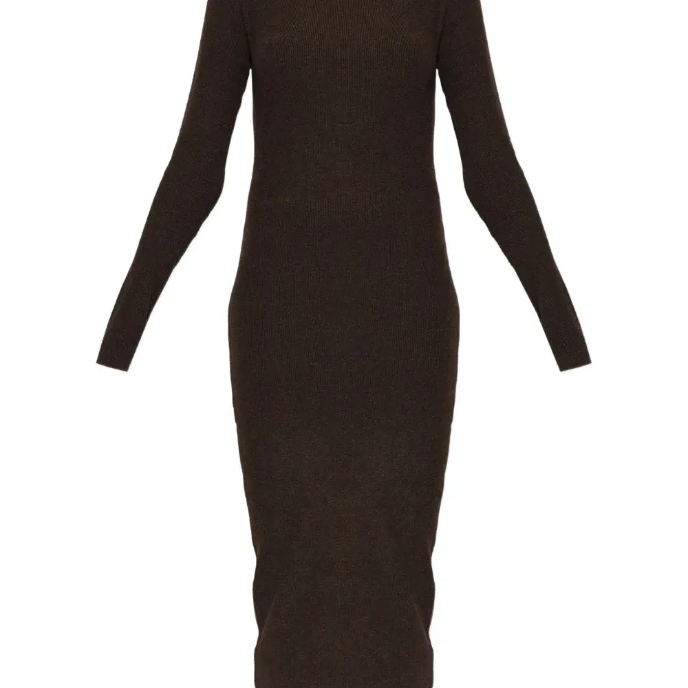 Платье в рубчик с длинными рукавами