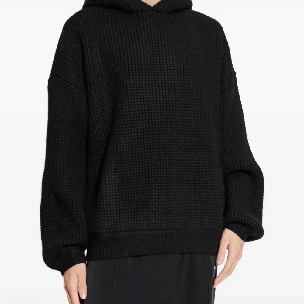 Худи с капюшоном из вафельной ткани