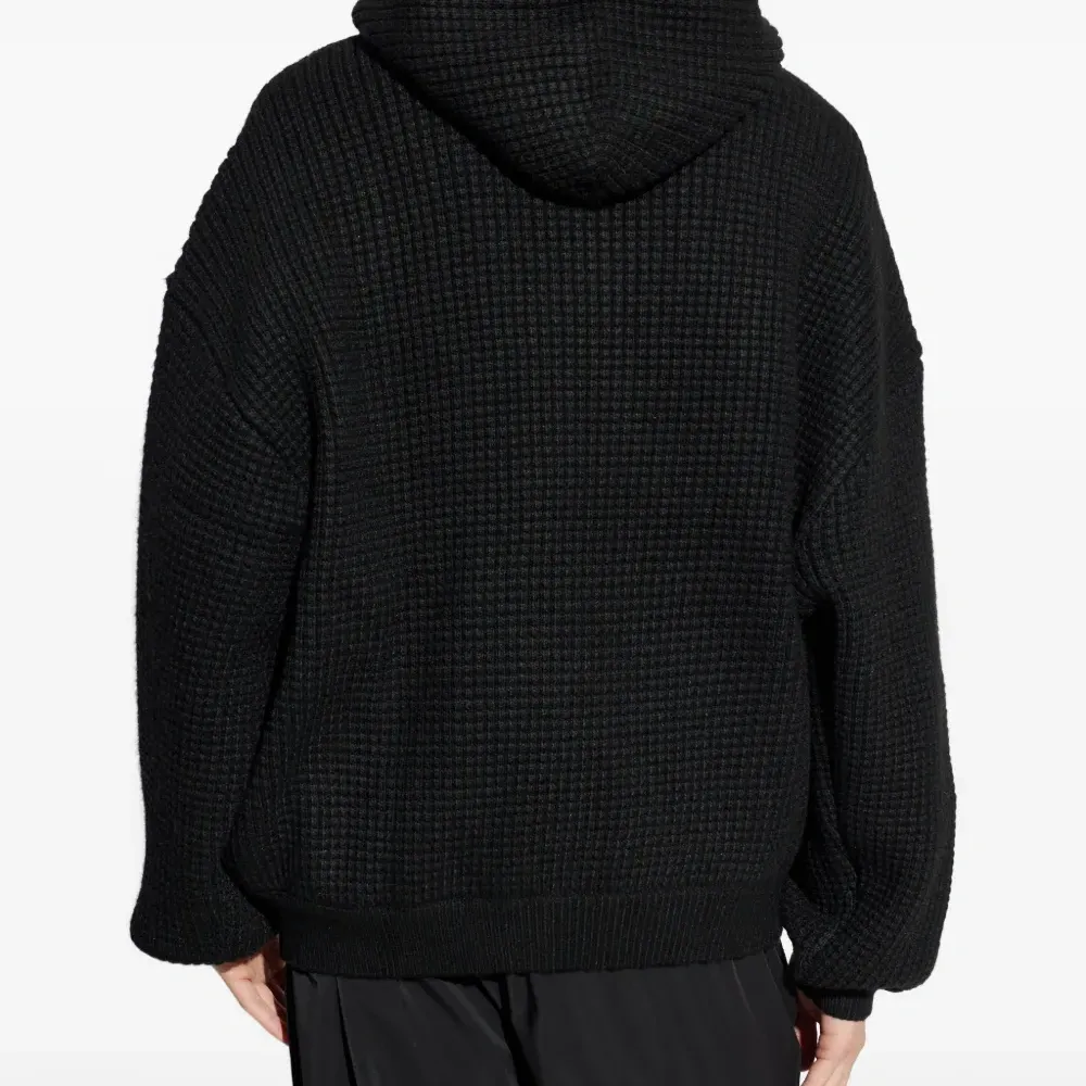 Худи с капюшоном из вафельной ткани