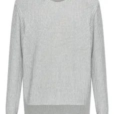 Полосатый вязаный свитер