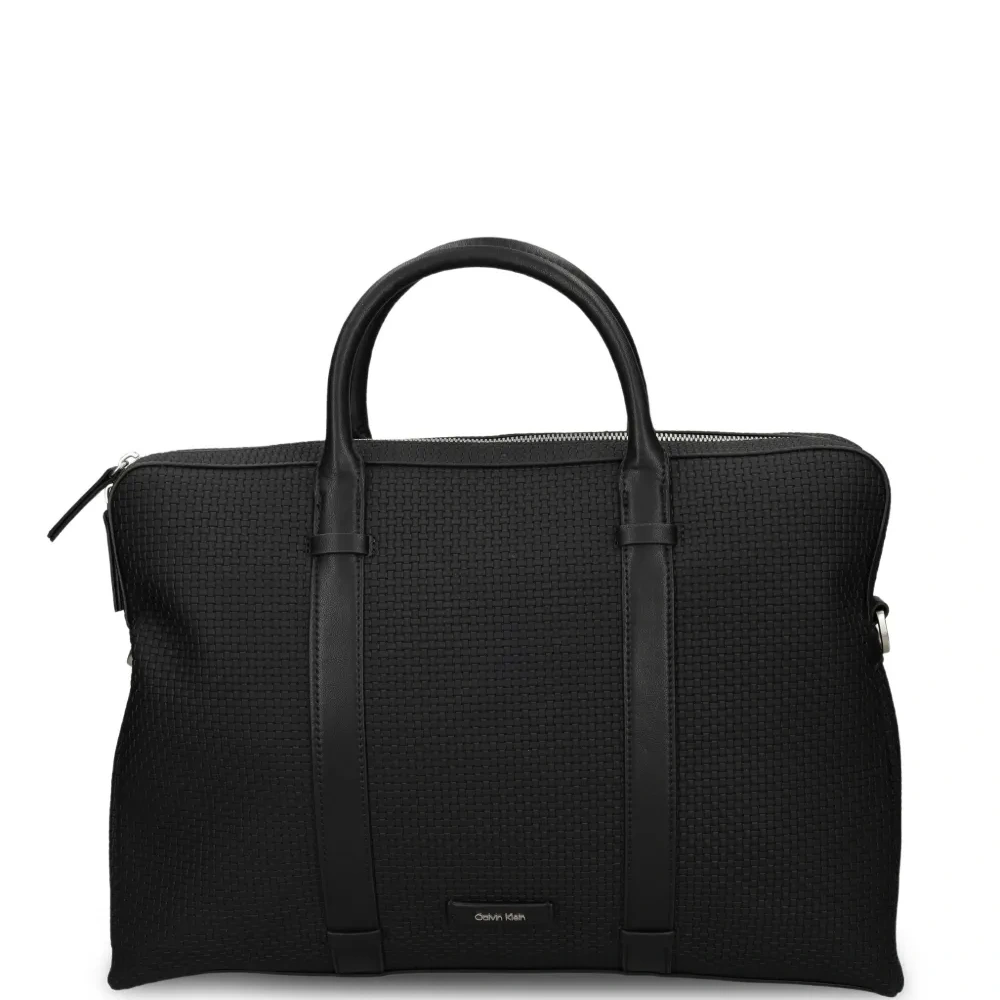 Плетёная мессенджер-сумка на молнии