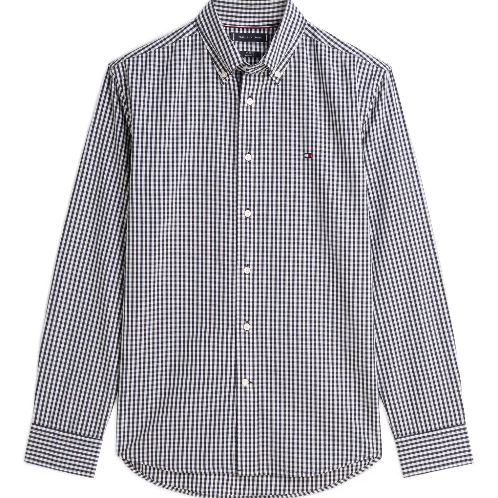 Рубашка в клетку с длинными рукавами