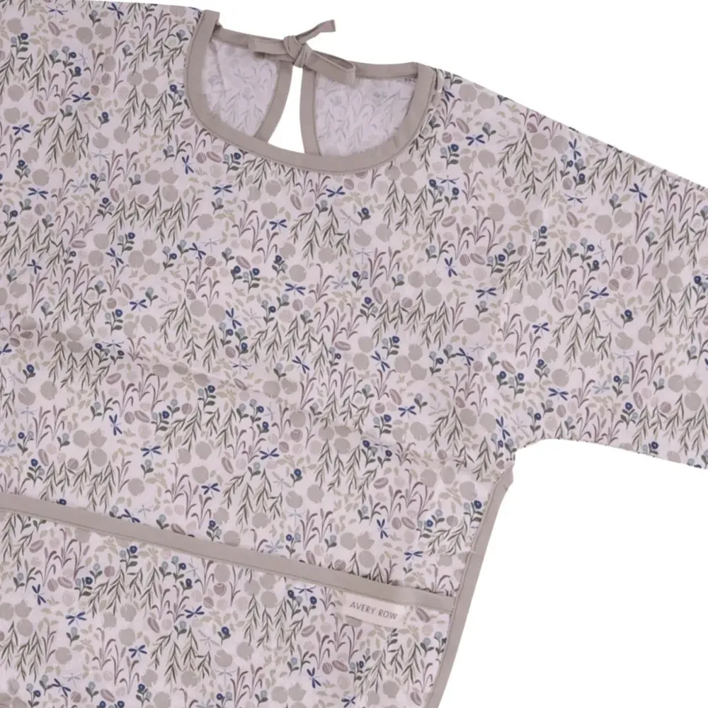 Цветочная блуза с длинными рукавами и воротником-манишкой