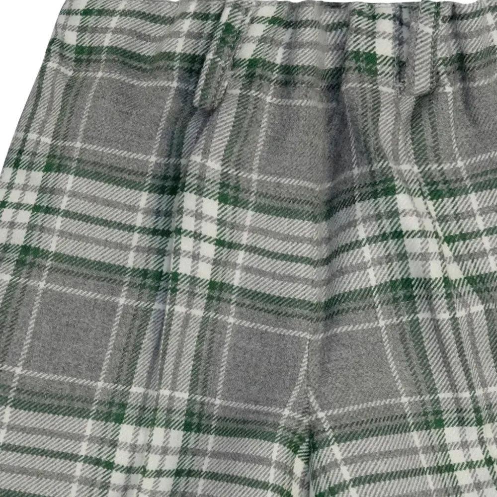 Шорты в тартан с манжетами