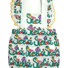 Комбинезон с оборками и цветочным принтом Комбинезон с оборками и цветочным принтом