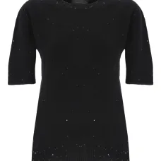 Свитер с отделкой пайетками