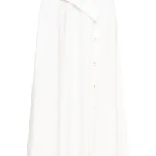 Асимметричная юбка на пуговицах