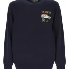 Вышитый свитер с круглым вырезом