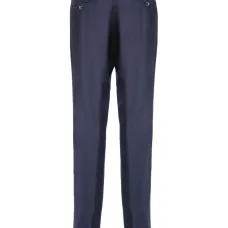 Брюки в полоску со складками