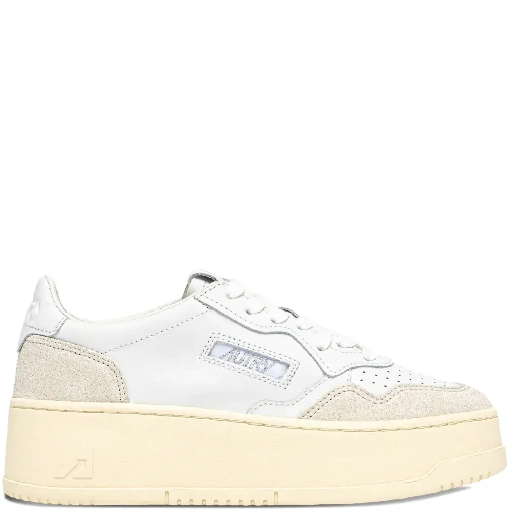 Кроссовки с платформой и вставками