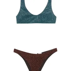 Блестящий раздельный купальник