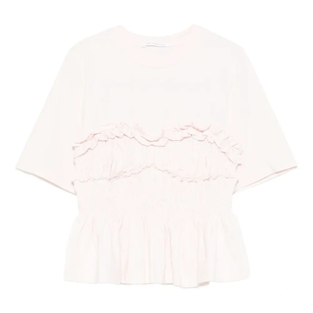 Футболка с рюшами и сборками